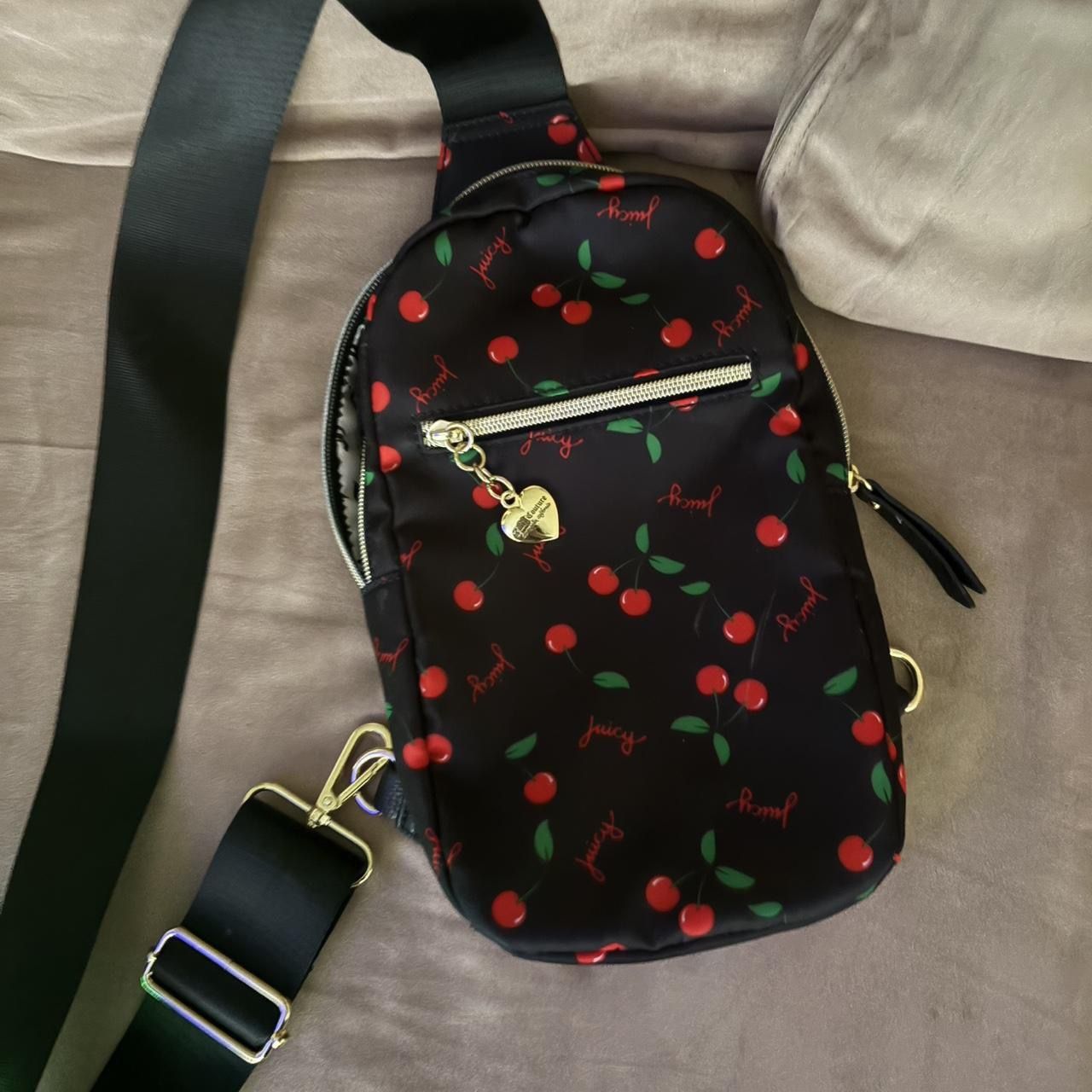 Black Cherry Print Juicy Couture Purse 