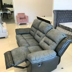 Earhart Slate Reclining Sofa