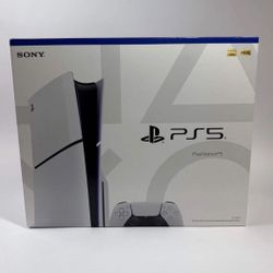 New Sony PlayStation 5 Slim Disc Edition PS5 1TB White Console Gaming System 