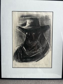 Whitford Carter "Campesino" 1964 Signed Intaglio Etching, 34/50