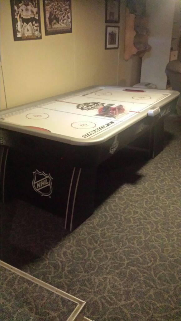 NHL Stanley cup 7ft. Powerglide Air Hockey table with Bonus ping pong table top