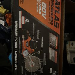 Atlas Brushless 9” Cordless Cut Off Saw Kit 