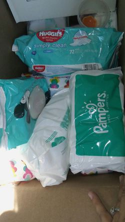 Huggies and pampers wipes