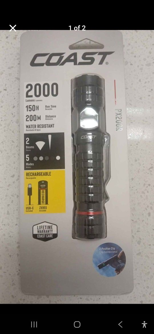 COAST ● 2000 Lumen ● Flashlighy