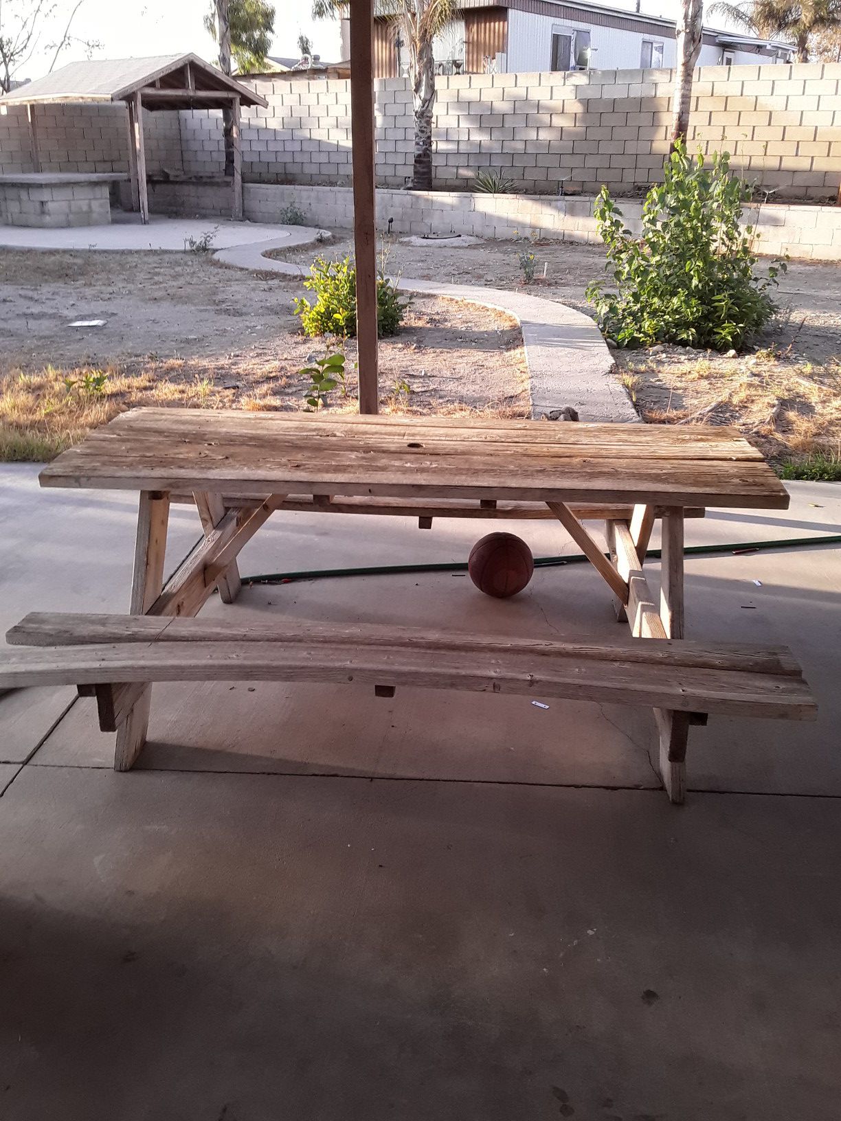 Picnic table 8328 maize court Fontana 92335 it will be on side of drive way when it's gone I'll post it