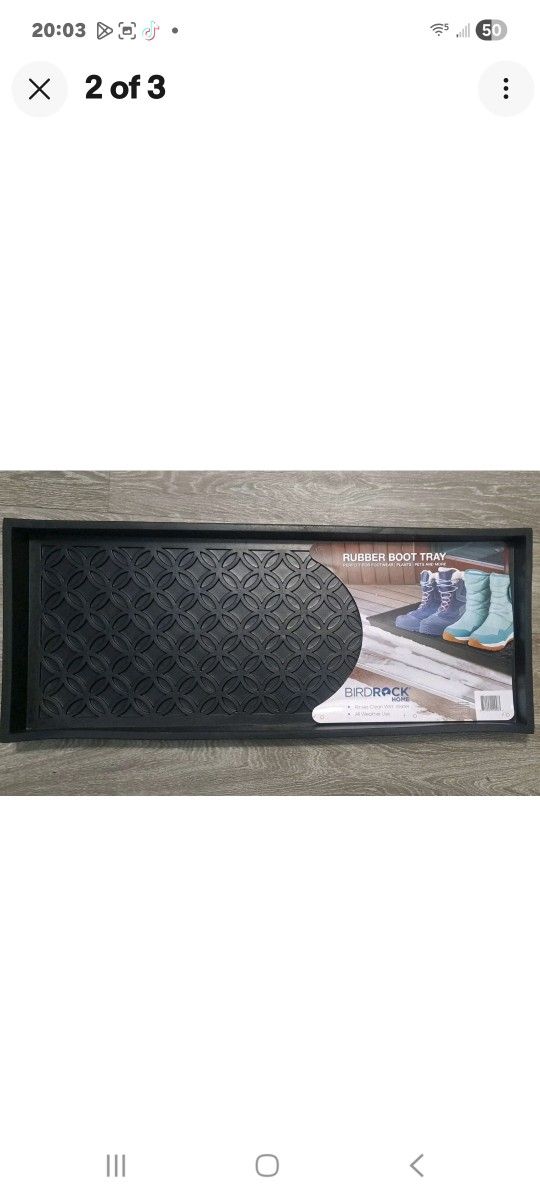 BirdRock Home Boot Tray – Heavy Duty Shoe & Boot Mat for Entryway, Mudroom, pet, plant