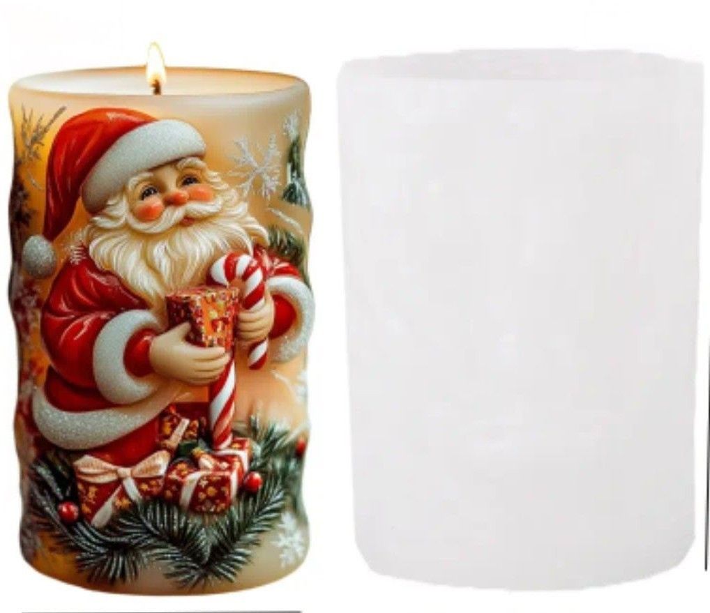 Santa Silicone Candle Mold (Candle Not Included)