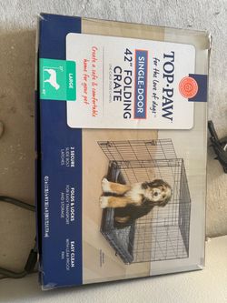 Top Paw 42” Single Door Folding Wire Crate