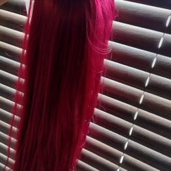 Burgundy Wig