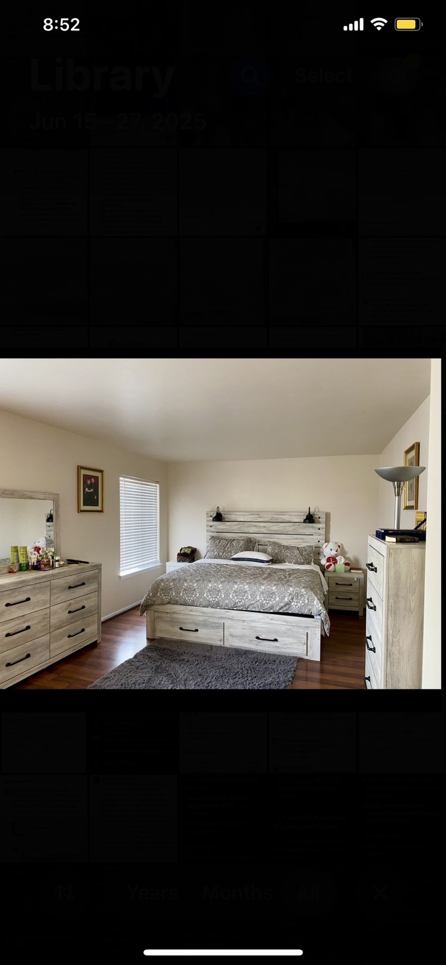 King bedroom set.