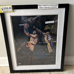 Magic Johnson autographed Photo With Kobe