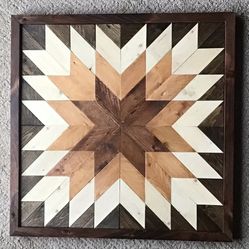 Barn Quilt Art - Rustic Wooden Wall Art - Design #3