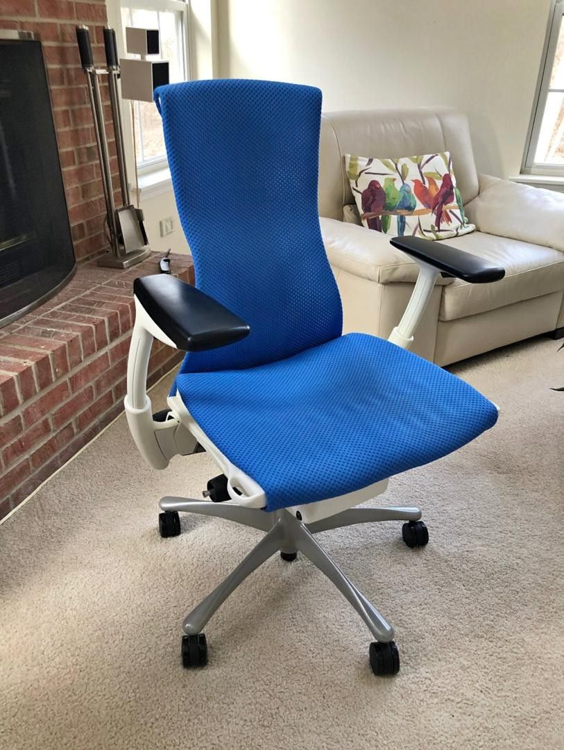 Herman-Miller-Embody-Chair'Fully'Adjustable'Titanium'Base'Rhythm'Berry'Blue'Fabric