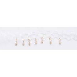 ONE LEFT Cute NEW Stretch Band With White And Gold Beading Women’s Teen’s Girl’s Fashion Choker