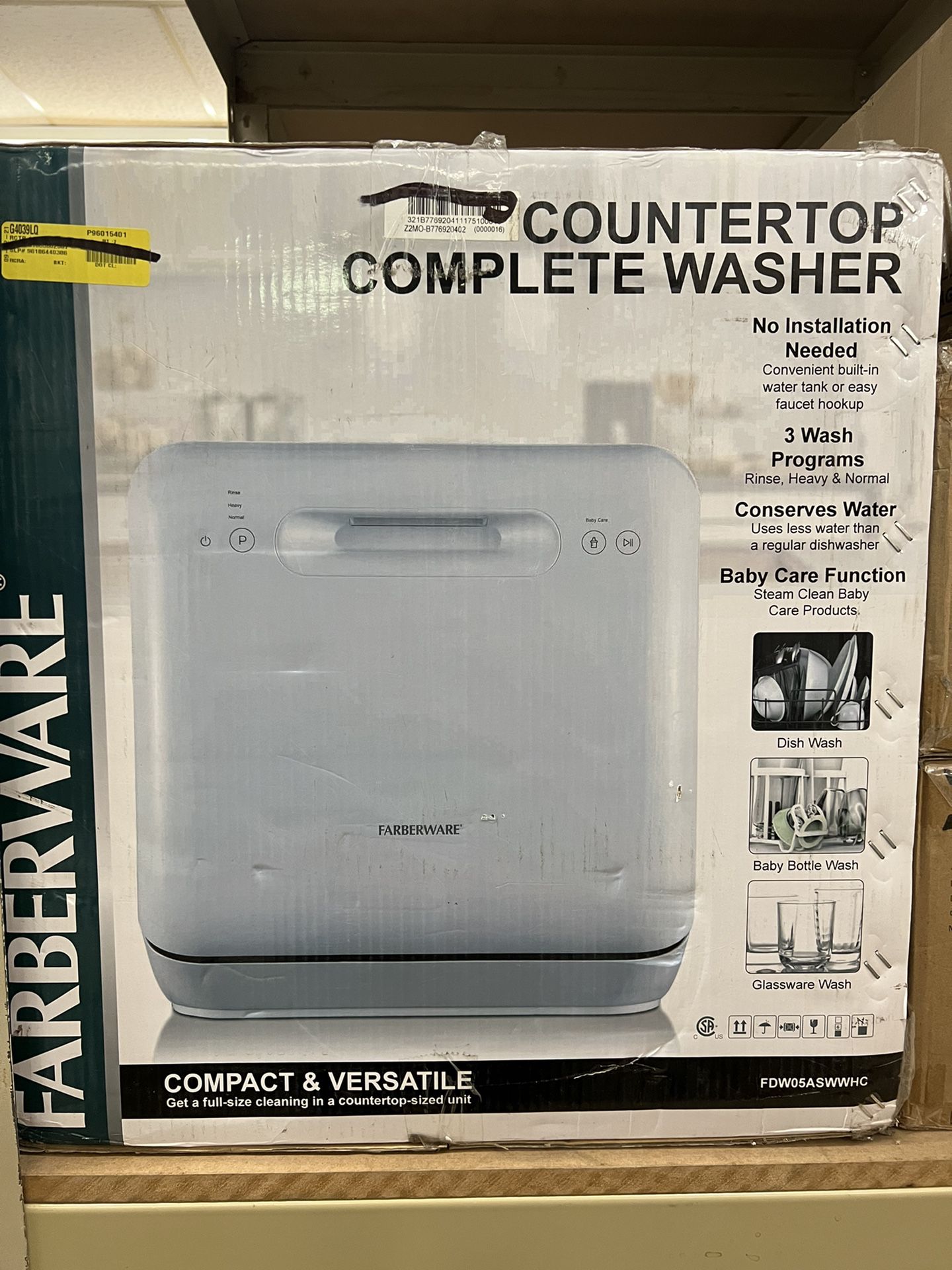 Farberware FDW05ASWWHC, Complete Portable Dishwasher, White