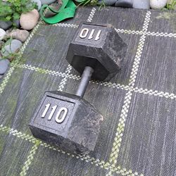 110 LB Dumbbell Used.