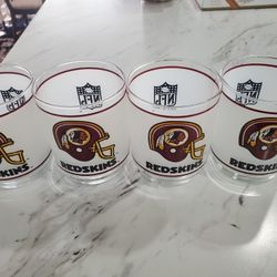 Collectable Redskins Glass Set Of 4