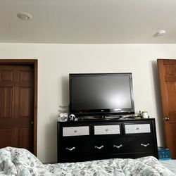 Beautiful Black And Silver Dresser