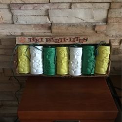 Vintage Blow Mold TIKI PARTI-LITES LUAU Indoor/Outdoor String Lights