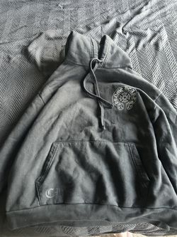 Chrome hearts black silver glitter authentic horseshoe logo hoodie size medium online release only
