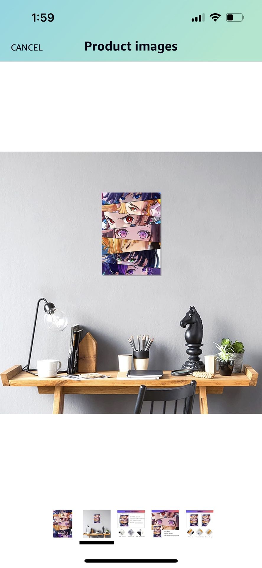 Anime Poster Tanjirou Nezuko Agatsuma Zenitsu Canvas Wall Art Print Painting for Room Decor Boy Gift (Unframed, LZM-DS01-1PCS)