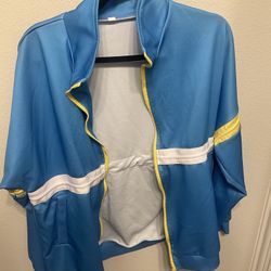 Men’s Blue Track Jacket No Zipper Size Large