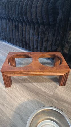 Dog  food stand (includes bowls)