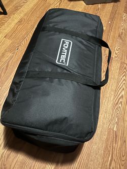 Fovitec lighting studio kit Comes with 5 backdrops With the two lights no stands And one different kind of lighting No bulbs Has the two reflector thi