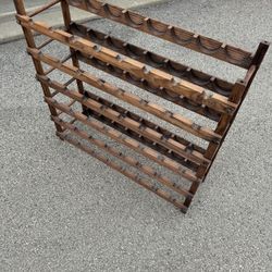 48 Bottle Stained Wood Wine Rack