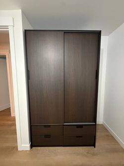 IKEA Queen Bedroom Set – Bed Frame, Wardrobe & Nightstand