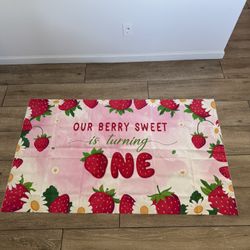 Strawberry 1st Birthday Decoration 