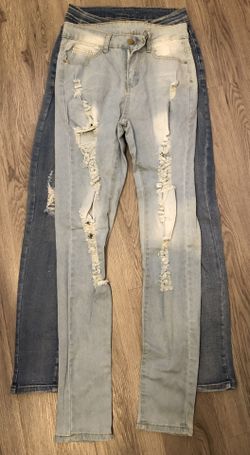 Womens Destroyed Skinny Jeans 