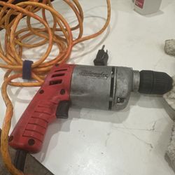 Power drill Corded, 3/8” Chuck Milwaukee In Excellent Working Condition 