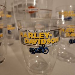 New!!Harley Davidson drink set pitcher and 8 glasses