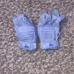 franklin baseball batting gloves grey