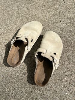 Birkenstock Boston Antique White shoes + Angelus Kit