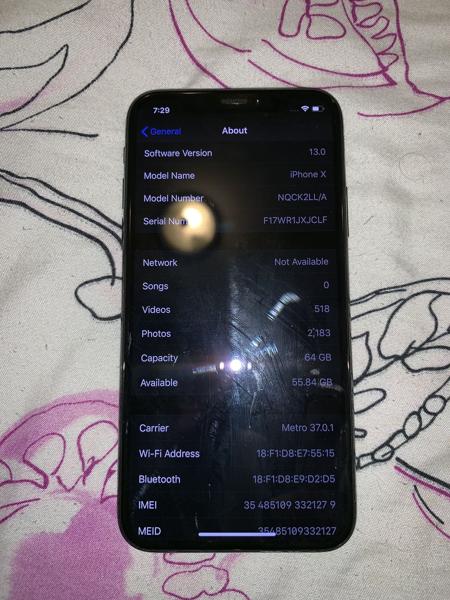 iphone X 64gb sprint (clean)