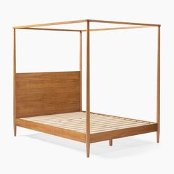 West Elm Pebble  Bedroom Set – Canopy Bed, Dresser & Nightstand – Excellent Condition