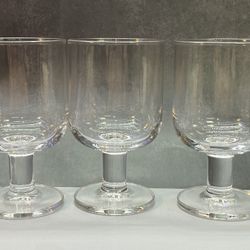 Set of (6) Bormioli Rocco Hosteria Stackable Wine Glasses, 9.5 Oz. Goblet, Clear Tempered Glass, Made In Italy.