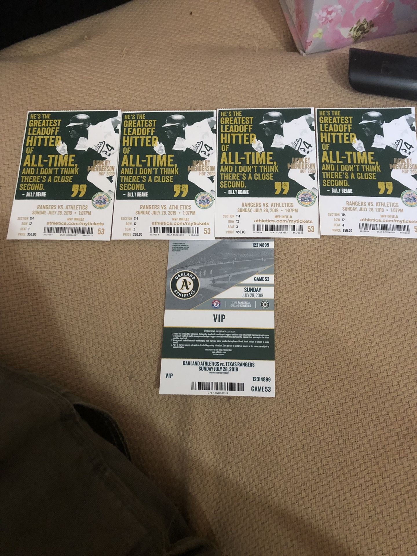 Rangers vs. Athletics