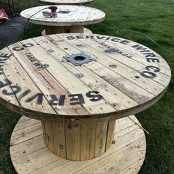 Natural Wire Spool Tables - Large