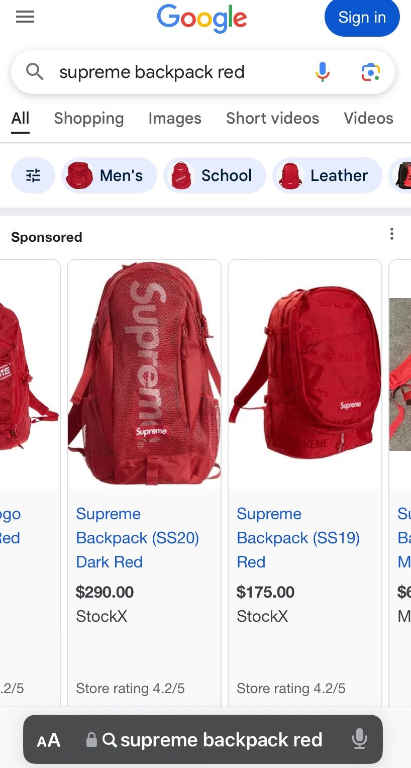 Supreme Bookbag