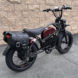 New! 1500 W, Electric bike, 33MPH, Full Suspension, 40+ Miles Distance, Fat Tire, Saddle Bags 