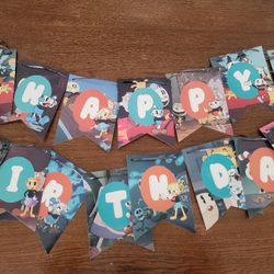 Cuphead Cartoon Birthday Banner 