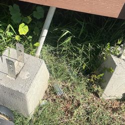 Cement Blocks With Poles 6 
