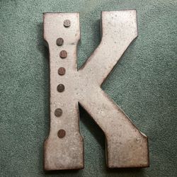 Decorative Letter K Wall Art With Magnets For Photos Or Note Or Whatever 