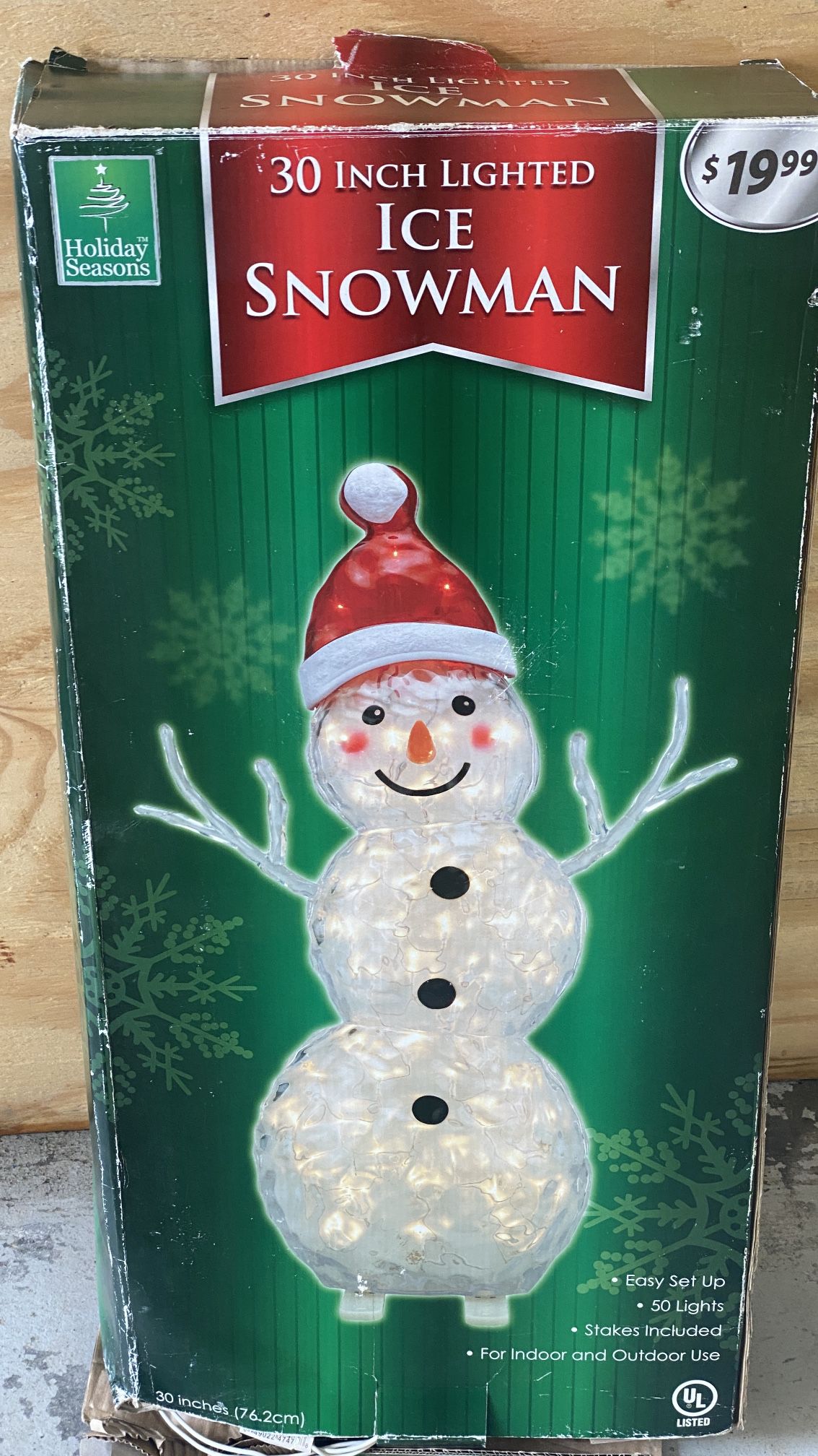 Christmas outside Snowman Light