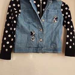 6x Minnie Mouse Disney Jean Hoodie Jacket 