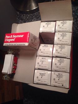 Light switches Decora 10 pcs single pole 2621-white Legrand Brand New