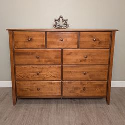 Solid Wood 9‐Drawer Dresser – Clean, Refreshed & Ready to Use